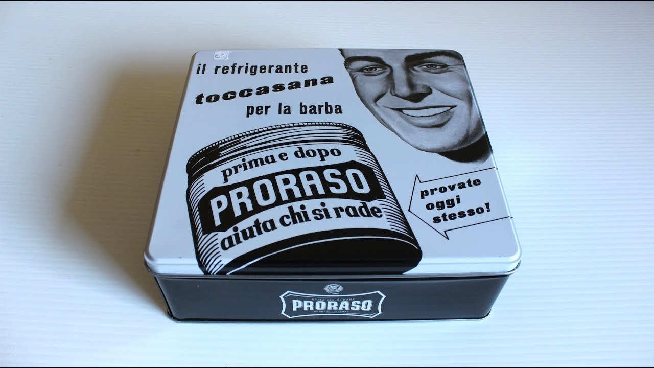 PRORASO VINTAGE TIN SHAVING SET