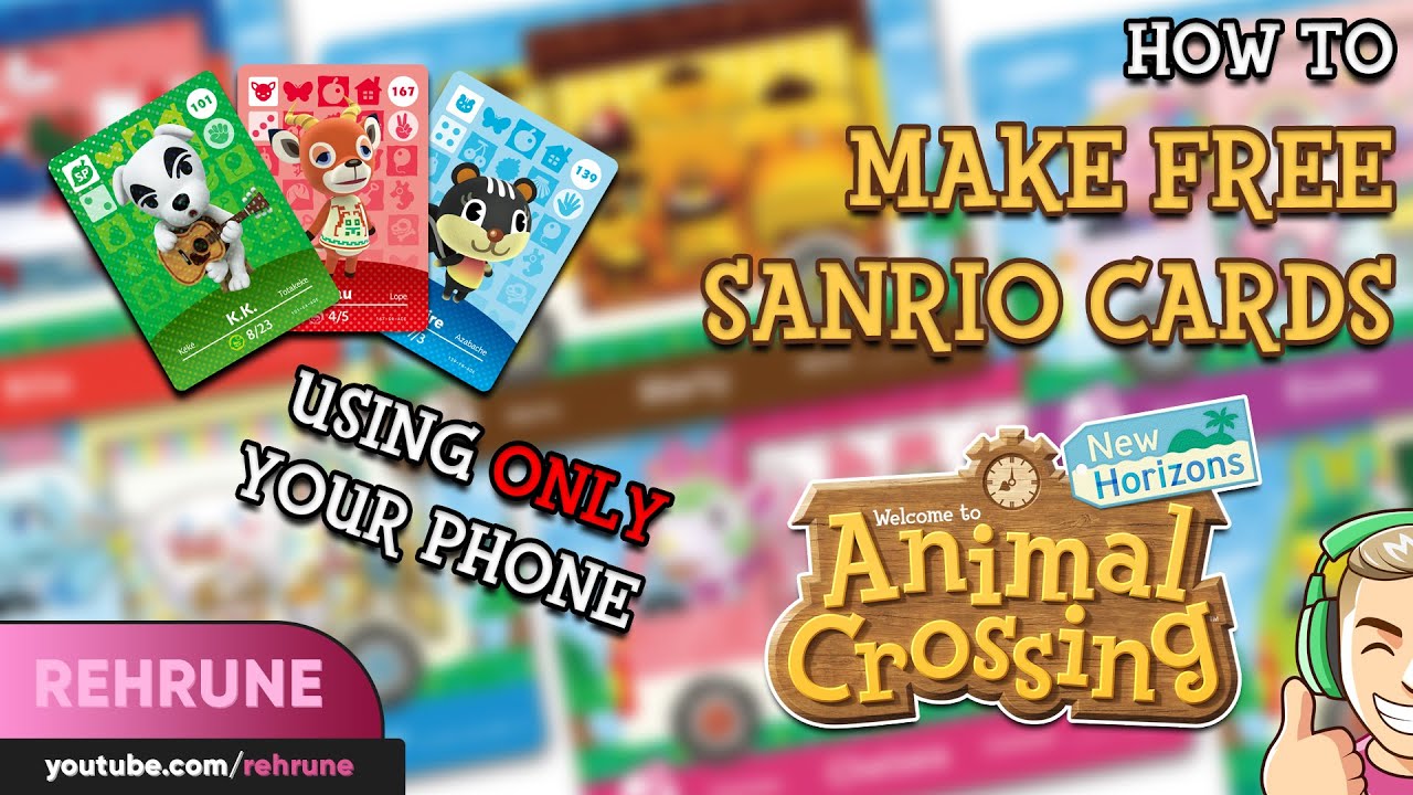 *SANRIO* HOW TO MAKE YOUR OWN AMIIBO CARDS (NO NTAG) - UPDATED (ANIMAL CROSSING: NEW HORIZONS)