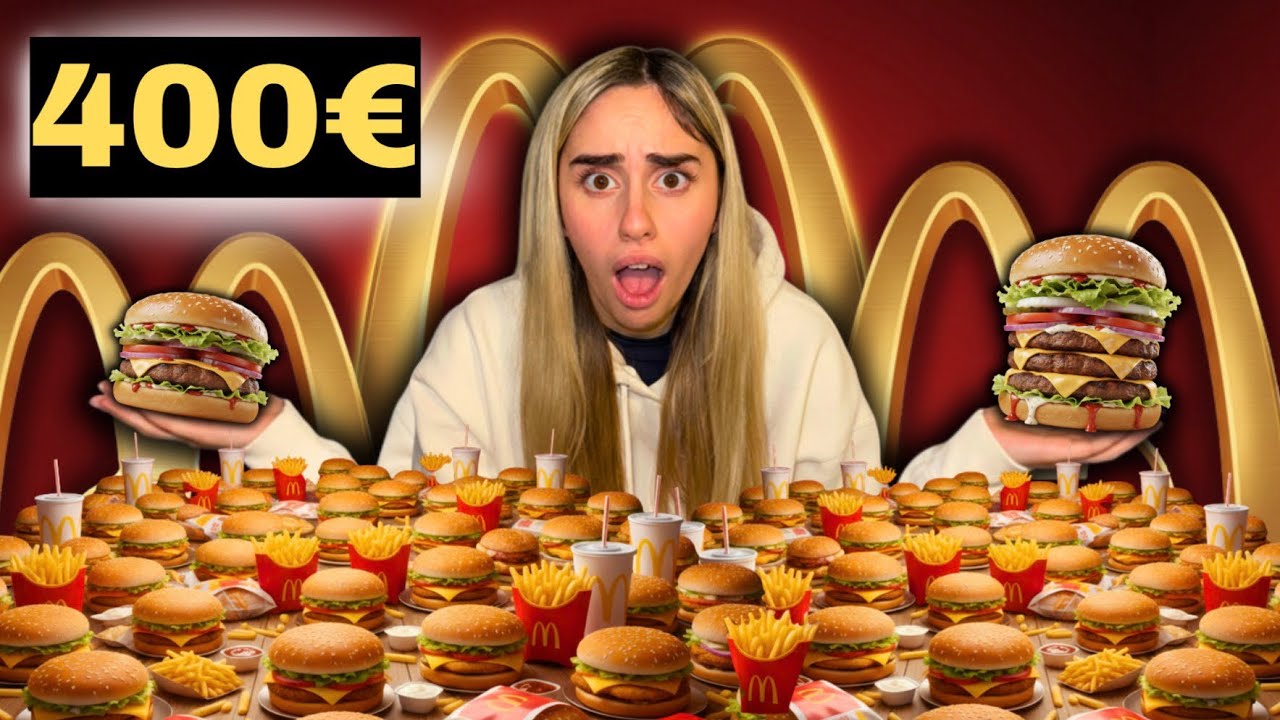 HO ORDINATO TUTTO IL MENÙ del MCDONALD’S (Sono stata male)🤢