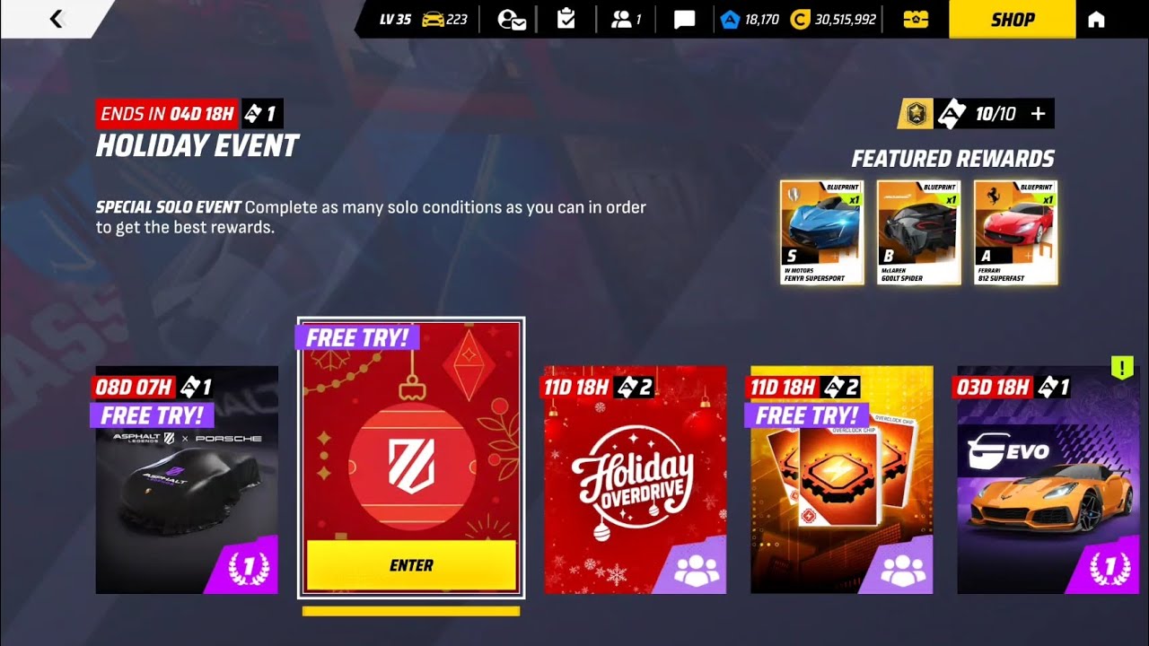 ASPHALT LEGENDS UNITE! HOLIDAY EVENT ! #gameplay #gaming #racegame #asphaltlegendsunite