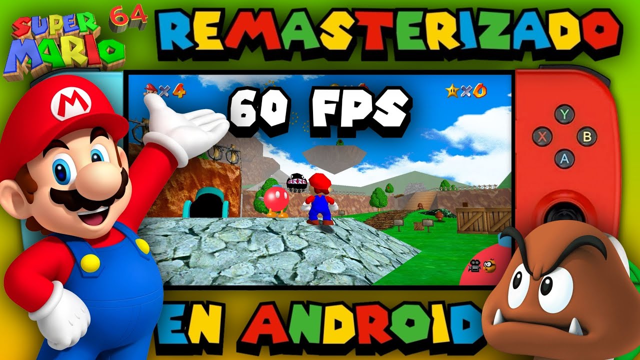 SUPER MARIO 64 REMASTERIZADO A 60 FPS AHORA EN TU ANDROID EMULADOR WINLATOR GLIBC 🤯🎮📱
