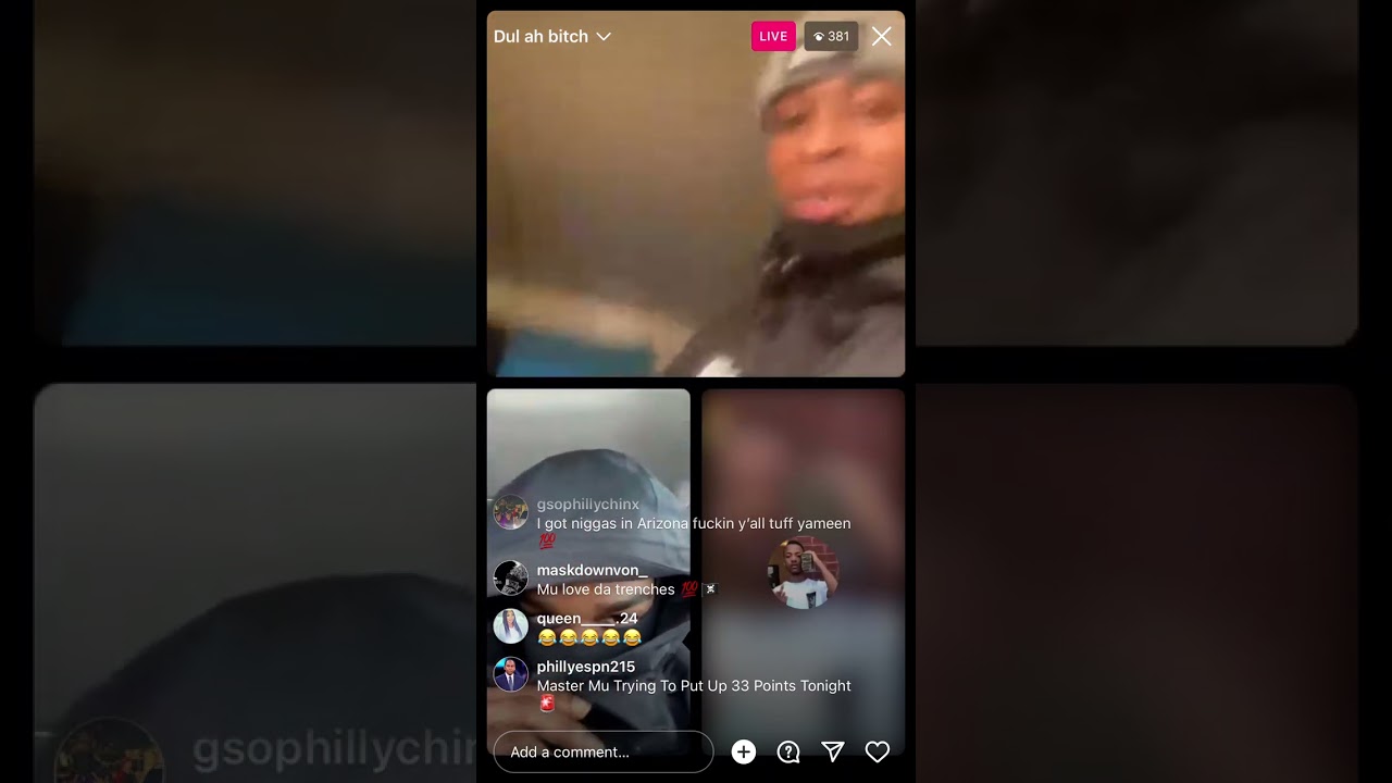 LilMu3x & YBC DUL IG Live After Jae100 Funeral