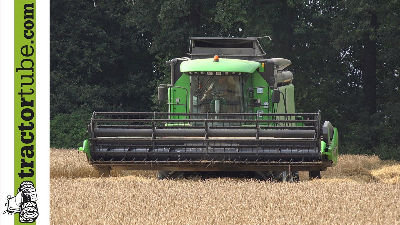 Dreschen mit Deutz-Fahr 6090 HTS Mähdrescher - pur sound
