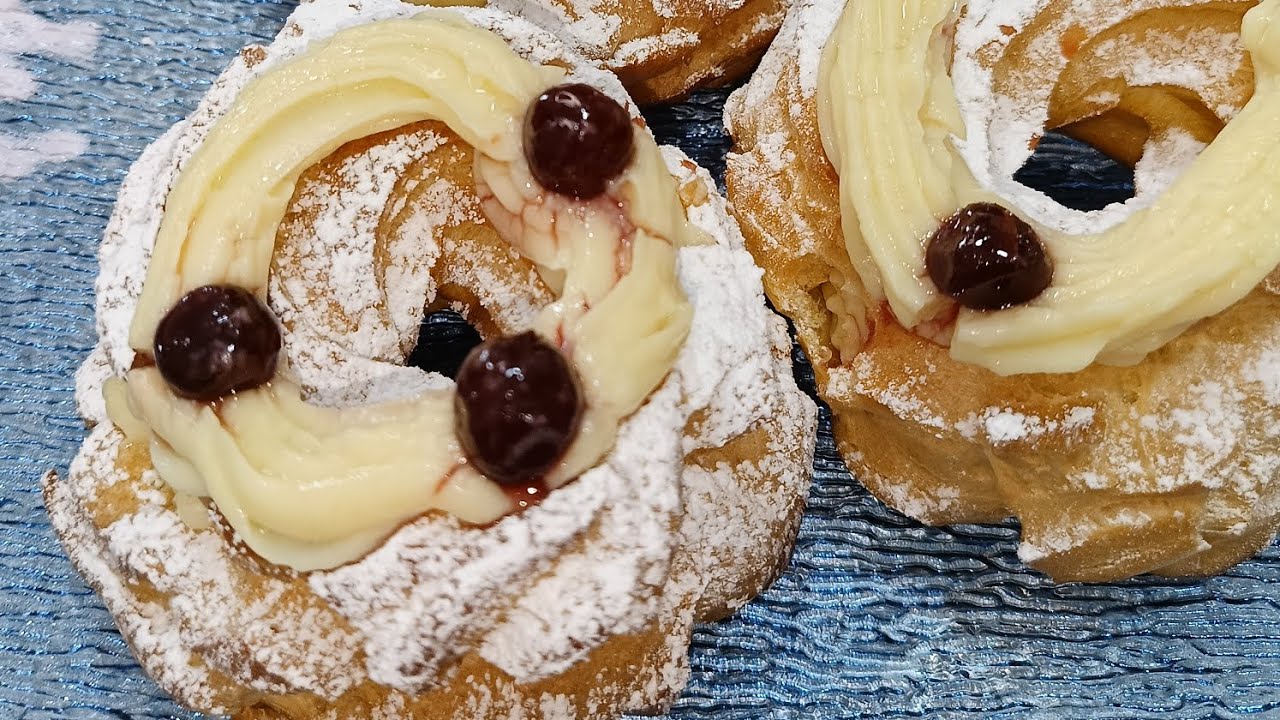 ZEPPOLE ALLA CREMA PASTICCERA #dolcifacili #sangiuseppe #dolcifattiincasa #recipe #ricettefacili 