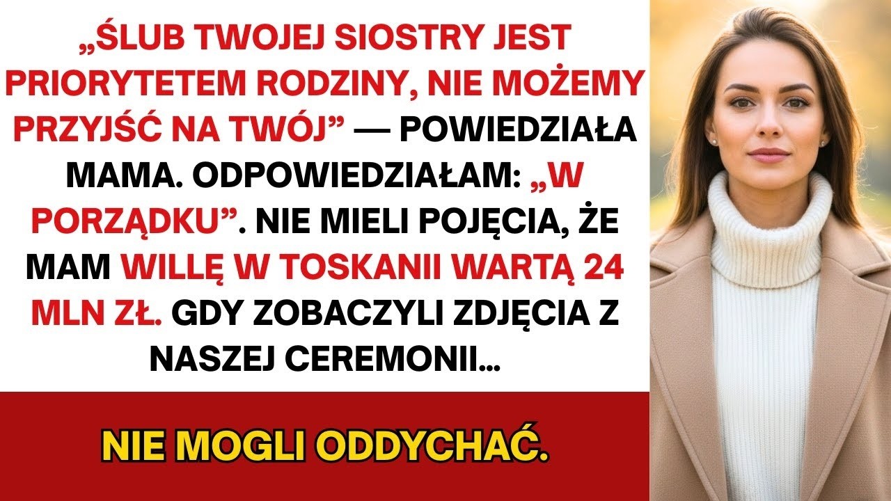 Rodzice wybrali ślub siostry, nie mój! — więc pobrałam się w willi za 24 mln zł w Toskanii  Potem