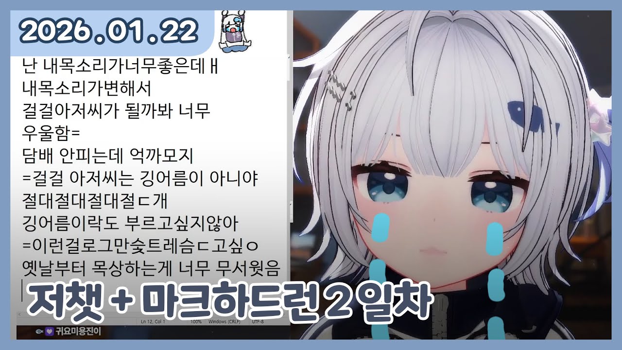 [ 2025. 1 . 22 / 마인크래프트 :: 제가하드모드로드래곤을잡을수잇을까뇨.. ]  - 깅어름 다시보기
