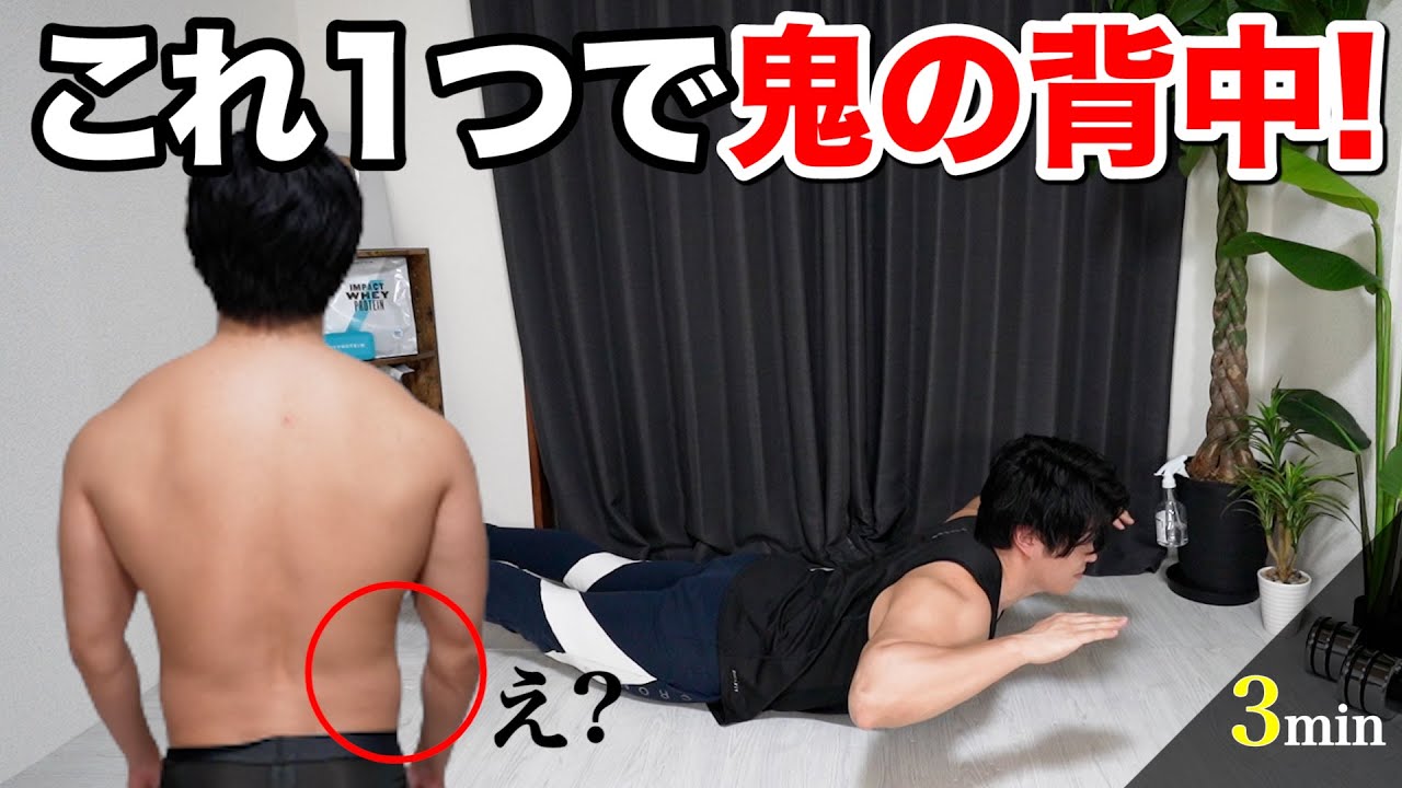 【効きすぎ注意】継続すれば最速で鬼の背中を鍛える筋トレ