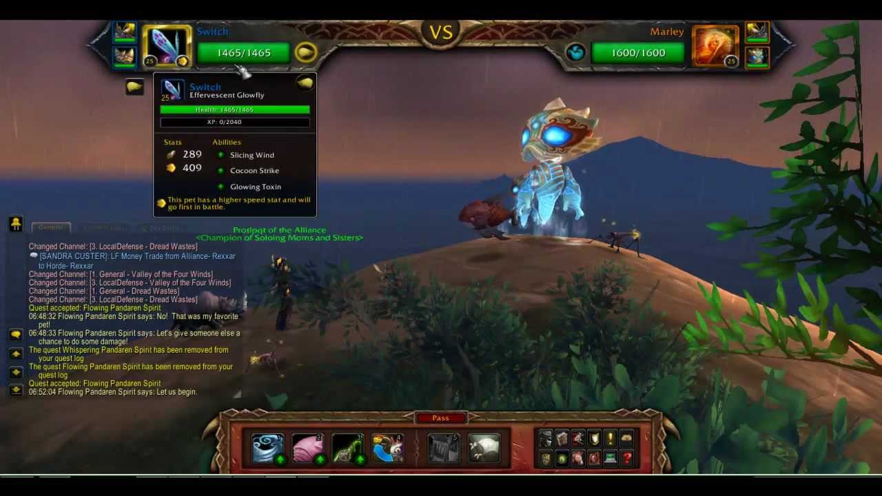 Flowing Pandaren Spirit ~Pandaren Water Spirit Guide! Mist of Pandaria Pet Battle Master 5.1