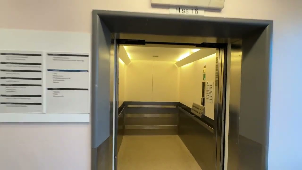 Epic! 1959 Graham Brothers (mod. By: KONE) Traction bed-elevators @ Sahlgrenska, Göteborg, Sweden