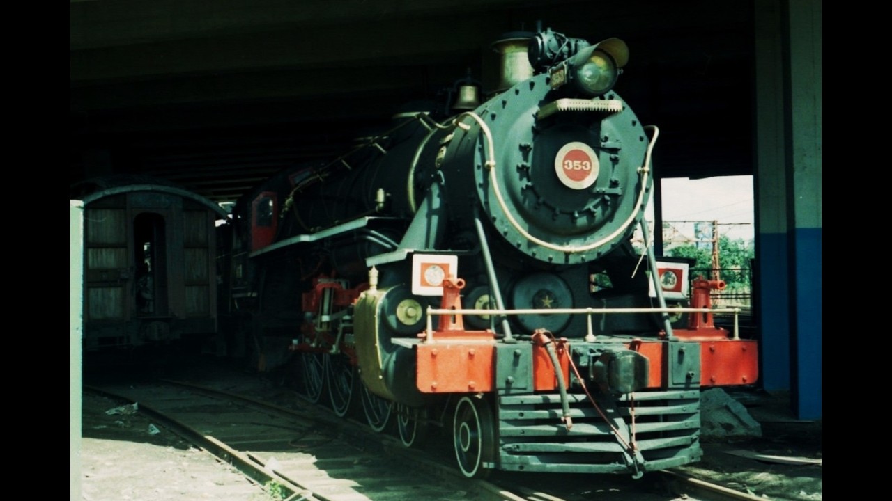 Maquinista JOSÉ FERREIRA DE PAULA SOBRINHO (Caçapa) na loc.  vapor 353 na ABPF-SP em 2003.