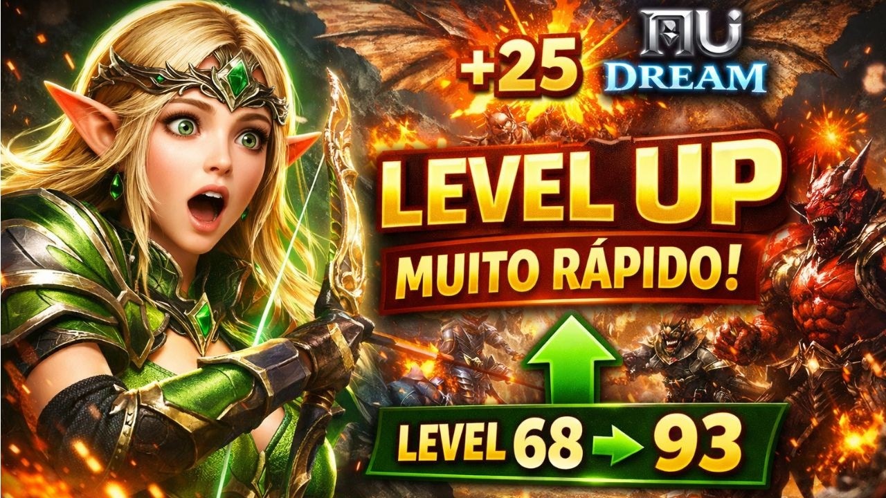 UPANDO RÁPIDO! Elfo Arqueiro Passando de Nível no MU Dream (Gameplay + Missões)