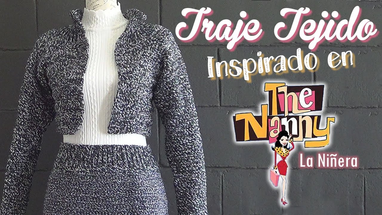 TRAJE TEJIDO Inspirado en LA NIÑERA super facil/CONJUNTO DE 2 PIEZAS