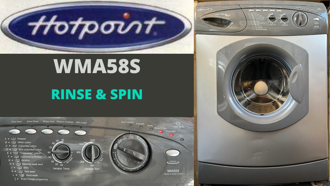 Hotpoint Aquarius WMA58S Washing Machine - Rinse & Spin