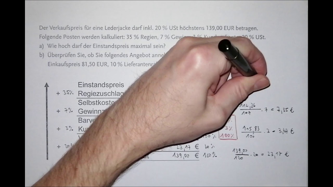 Retrograde Absatzkalkulation