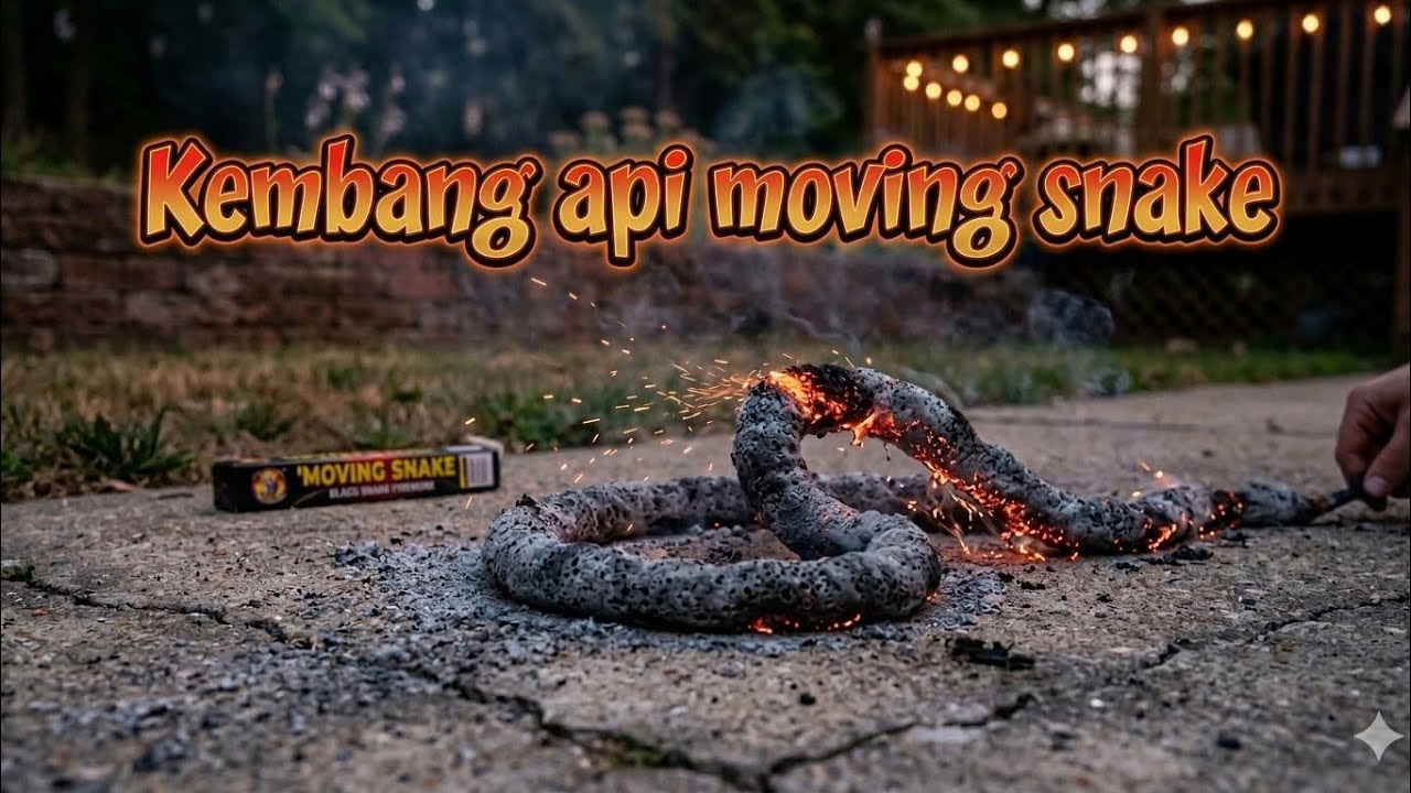 MENYALAKAN KEMBANG API KESUKAAN ANAK, MOVING SNAKE, 