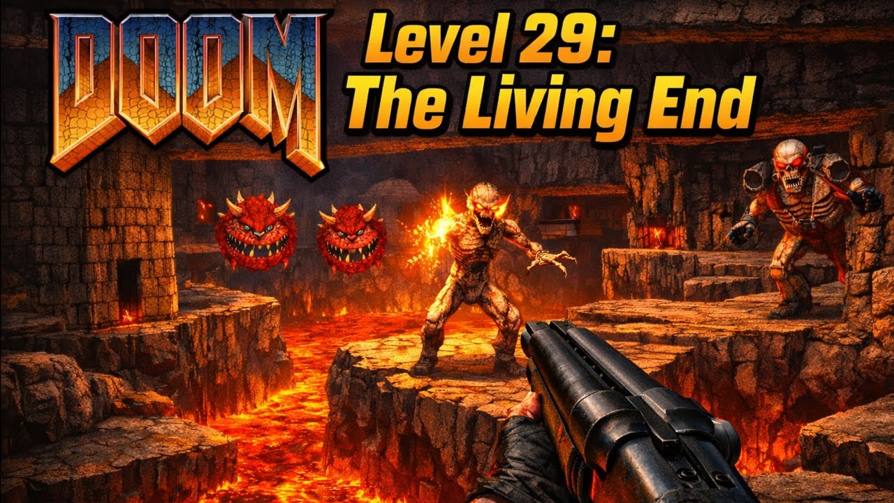Doom 2 1994 play-through - Level 29: The Living End