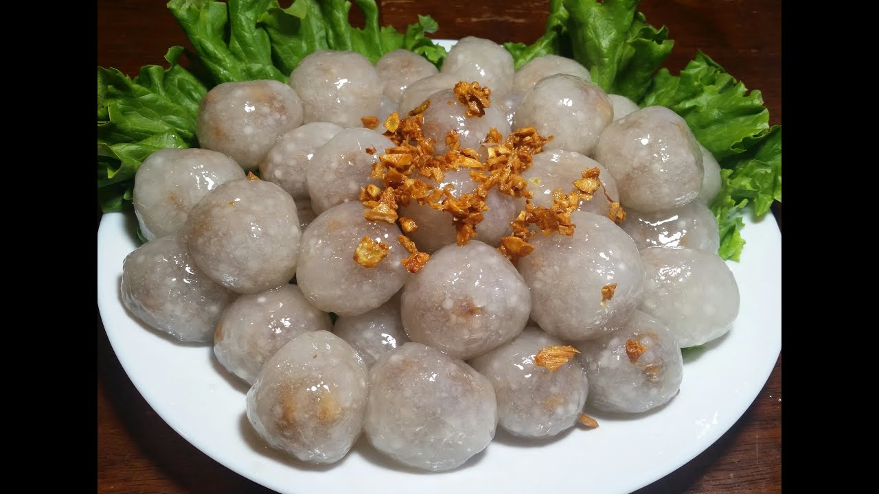 How to make tapioca pearls  balls with ground pork stuffing,qhia ua tapioca pearls