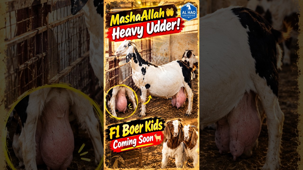 MashaAllah 🤲 Bakri Near Delivery | F1 Boer Kids Expected #Shorts