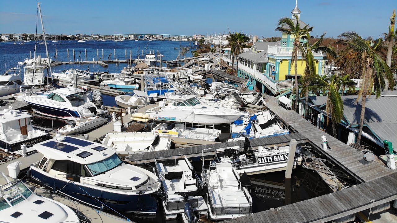 HURRICANE IAN - San Carlos Island, Doc Fords, Salty Sam's Marina, Bonita Bills Compilation