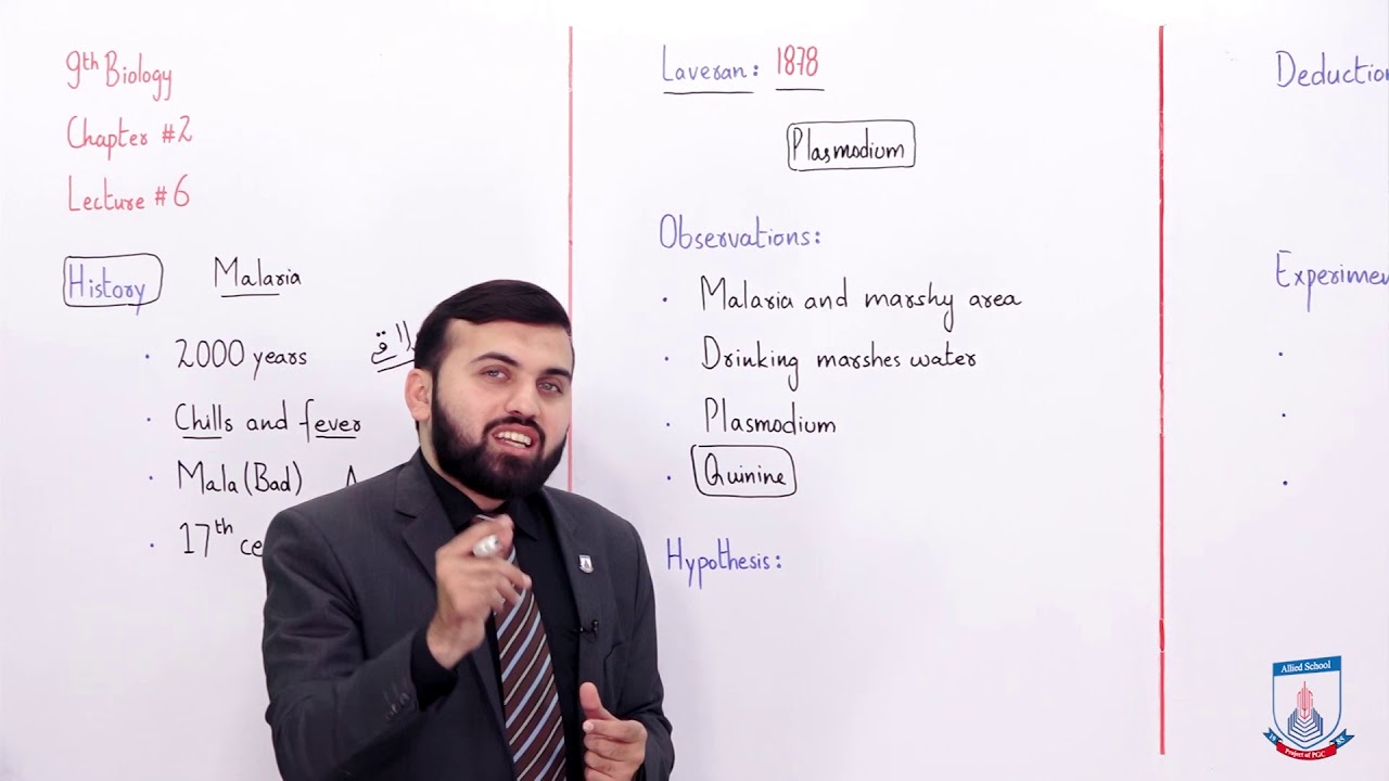 Class 9 - Biology - Chapter 2 - Lecture 6 - Cause of Malaria - Allied Schools