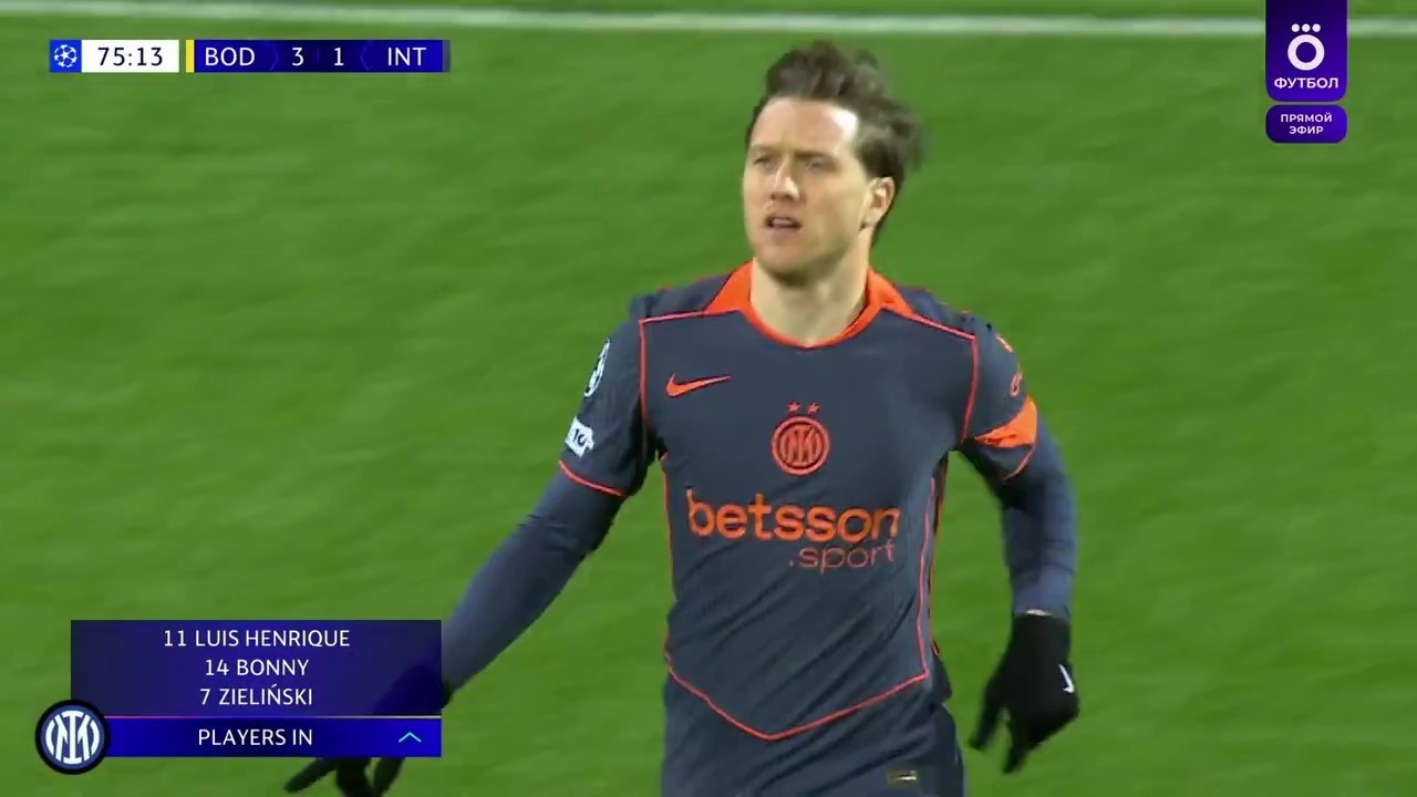 Piotr Zieliński vs FK Bodø/Glimt (18/02/2026)