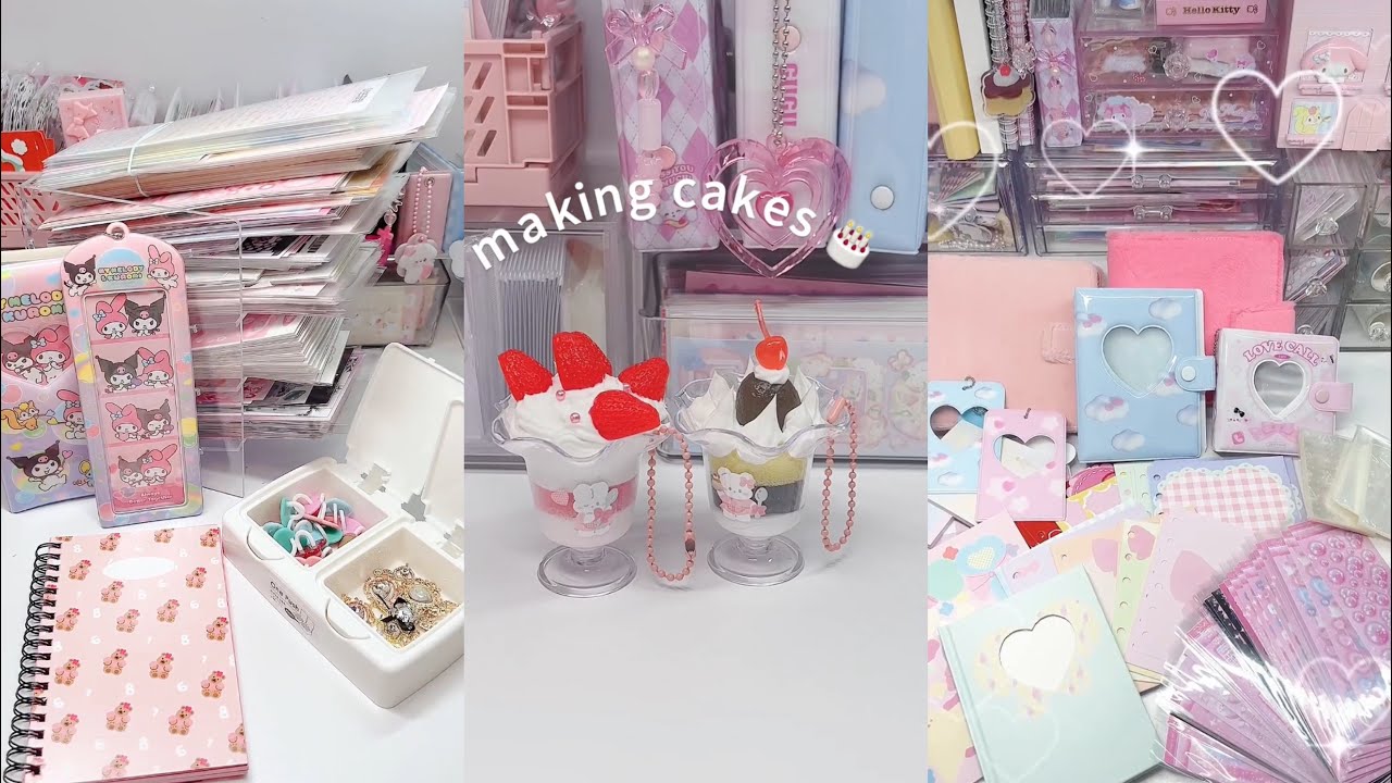 [ASMR Relaxing] Video giúp thư giãn sau những giờ học căng thẳng Ep.22 🍧🍀🍰 Unboxing stationery