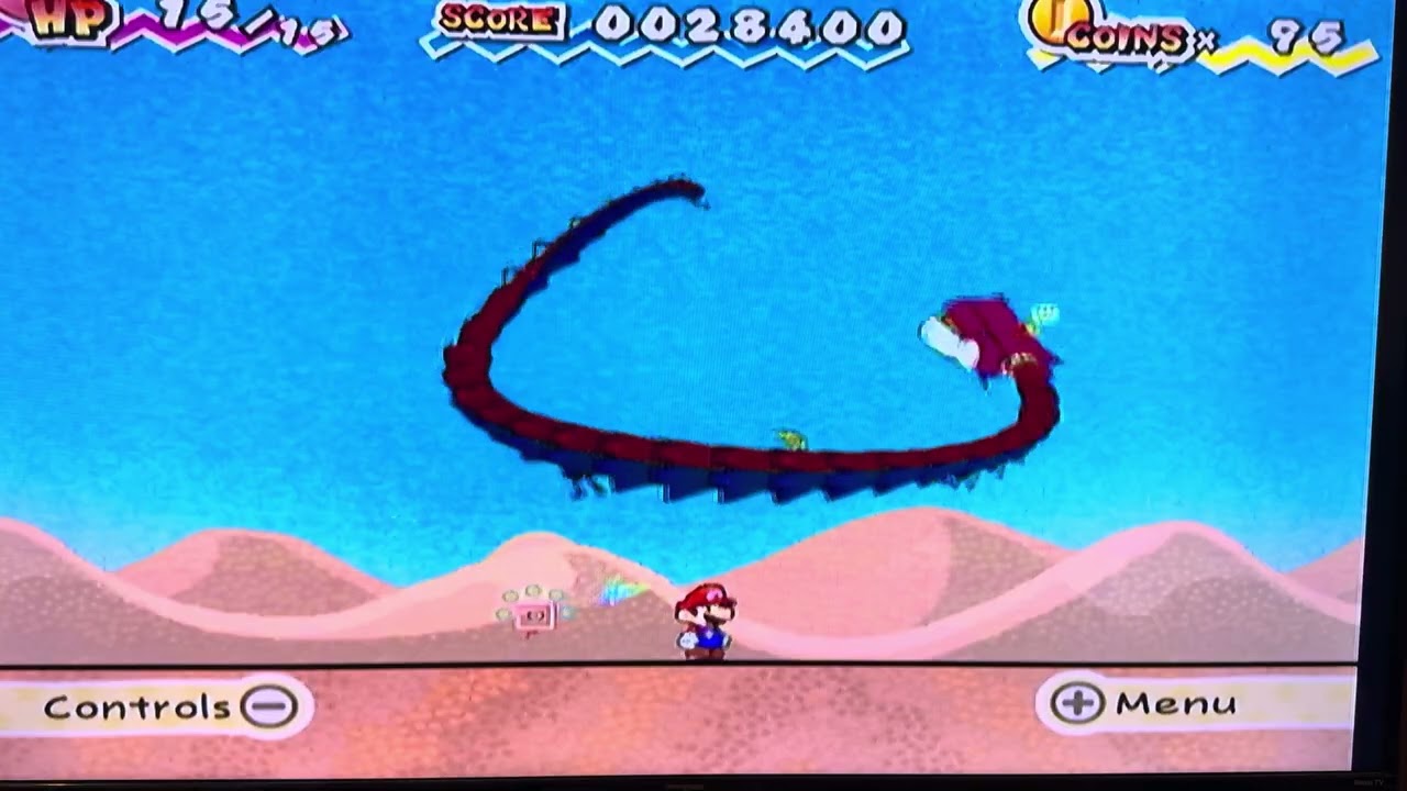 Mario v. Corrupted FracTail #superpapermario #nintendowii #nintendo #mario #luigi #peach #bowser 