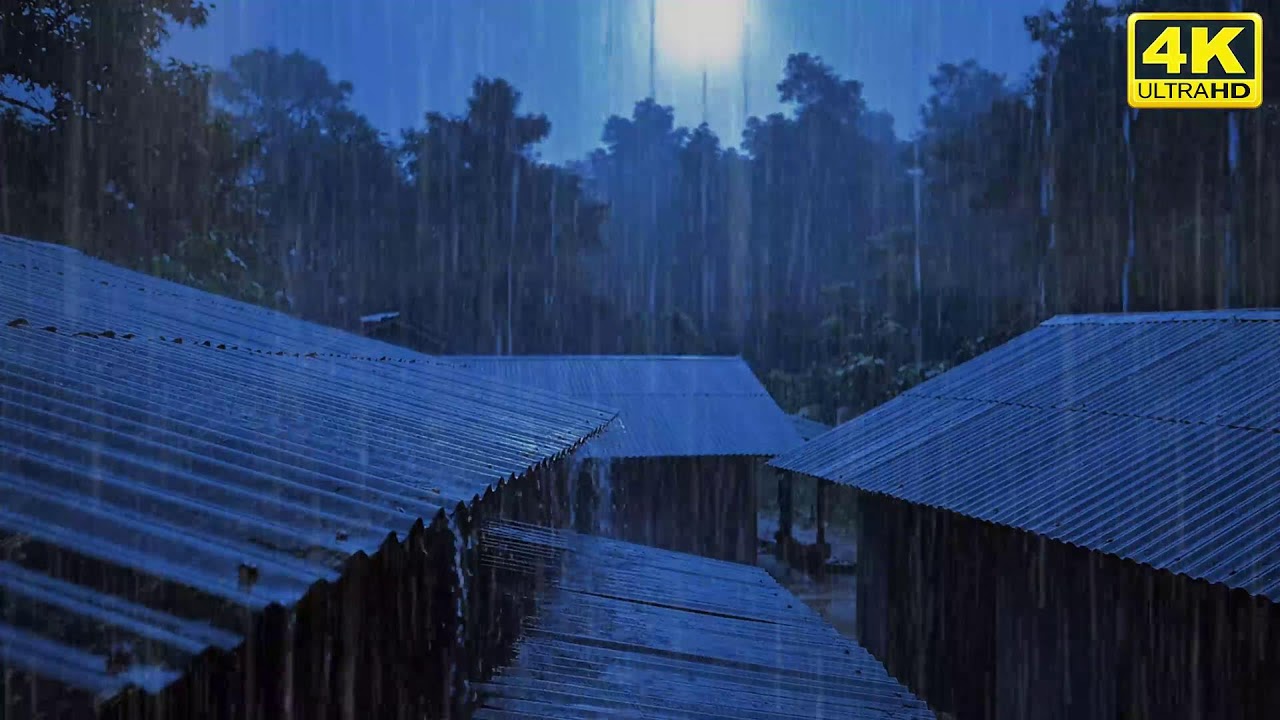 Rain Sounds for Insomnia – Powerful Tin Roof Ambience 10 Hours