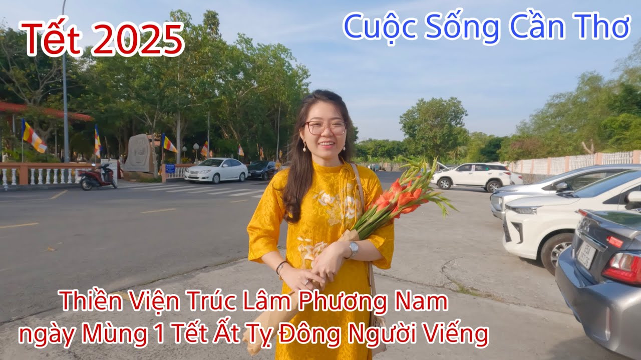 Cuộc Sống Cần Thơ Thiền Viện Trúc Lâm Phương Nam Cần Thơ ngày Mùng 1 Tết 2025 Đông Người Viếng