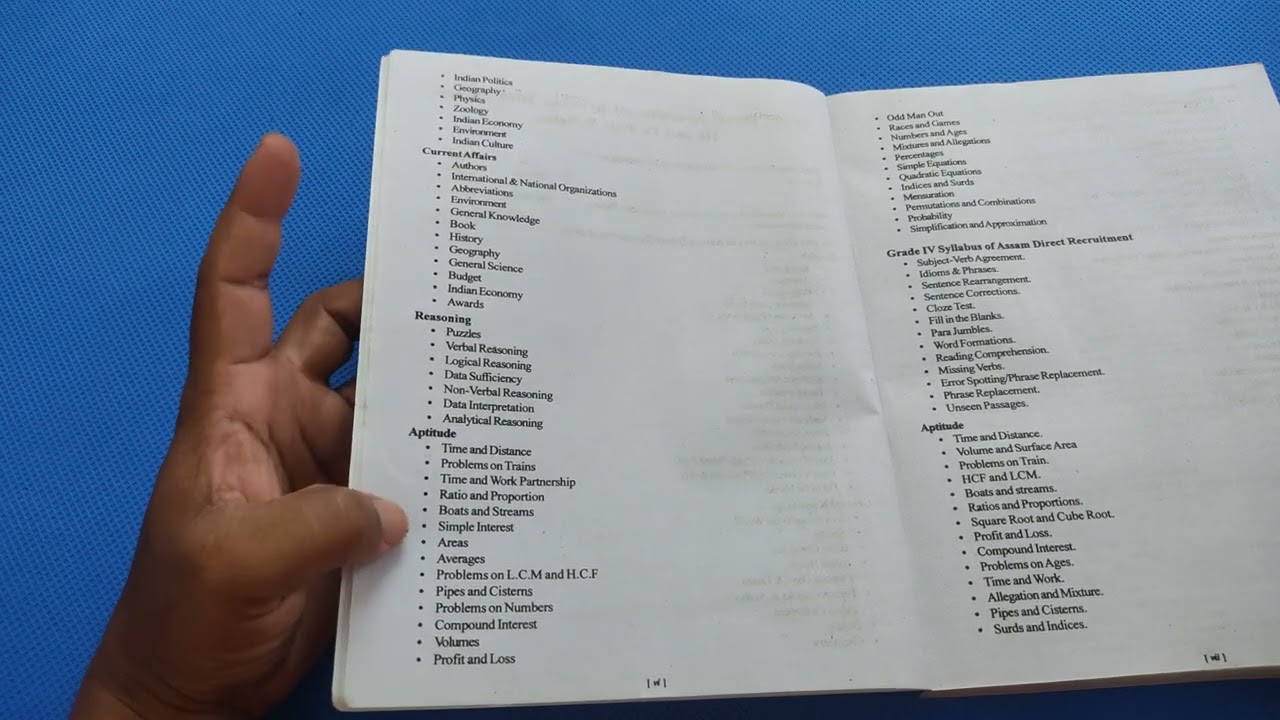 Assam Direct Recruitment Syllabus for Grade 3 and  Grade 4 exams