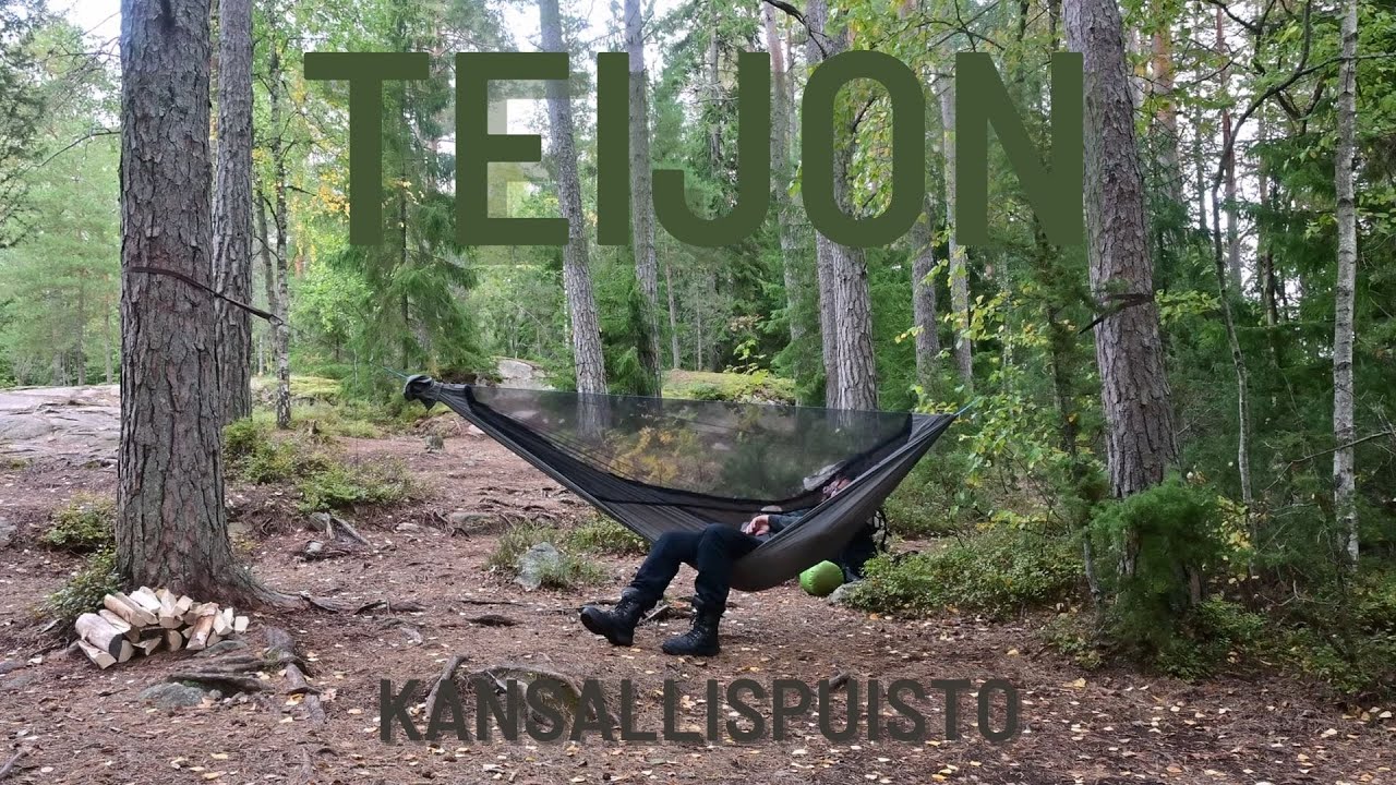 Teijon kansallispuisto. Riippumattoilua ja hyvät eväät.