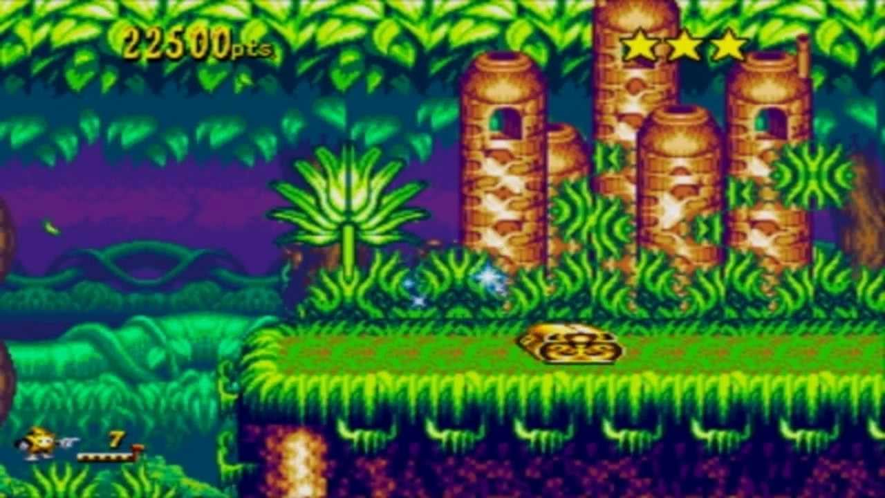 [Sega Genesis] - Ristar - Planet Flora - Round 1-2 - Dark Woods