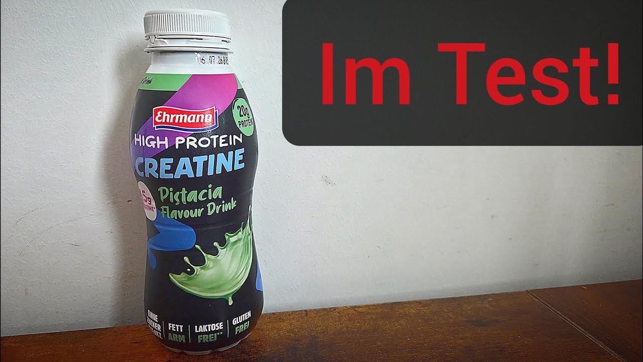 Ich teste: Ehrmann High Protein Creatine Pistacia Flavour Drink. 