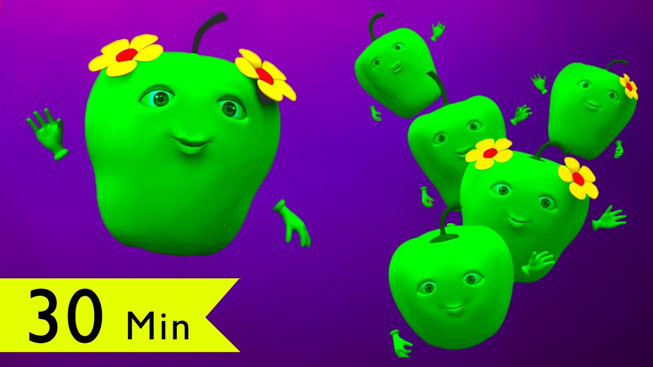 The Finger Family Song 30MIN | Capsicum Family Nursery Rhymes | Finger Family Rhymes Collection