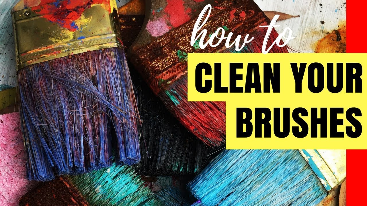 How to Clean Acrylic Paint Off Your Brush | Acrylic Art Tips for Beginners