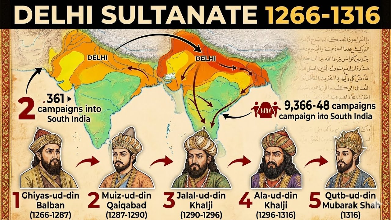 सल्तनत काल:राजनीति (1266-1316) #Ugcnethistory #medievahistory #education 
