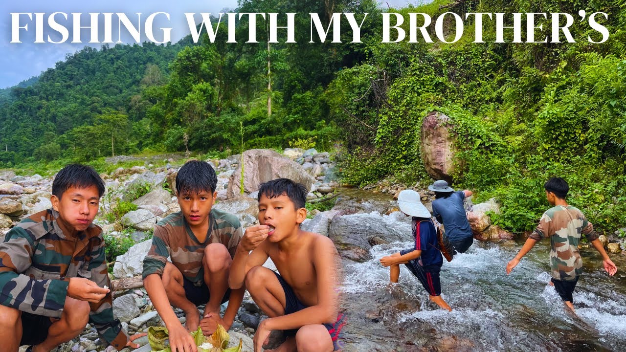 CATCH & COOKED AFTER FISHING AT MY VILLAGE RIVER. 