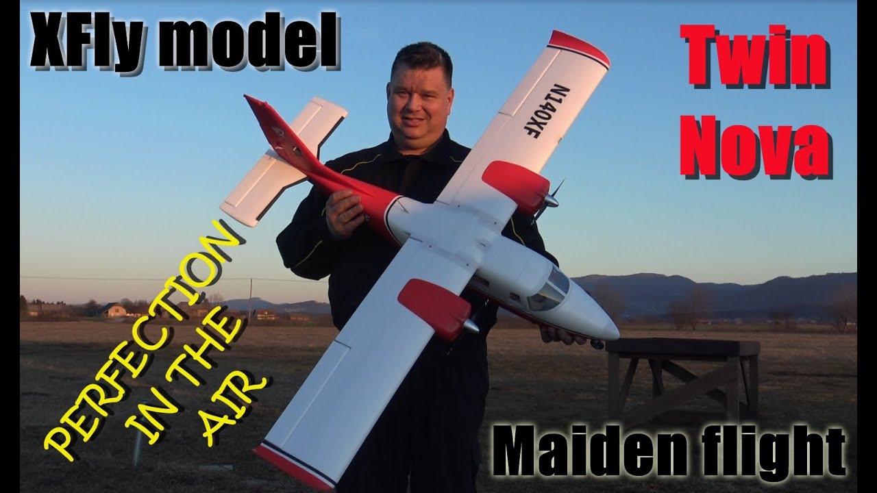 XFly Twin Nova double motor 1400mm Wingspan  PNP 3S power RC plane Maiden flight
