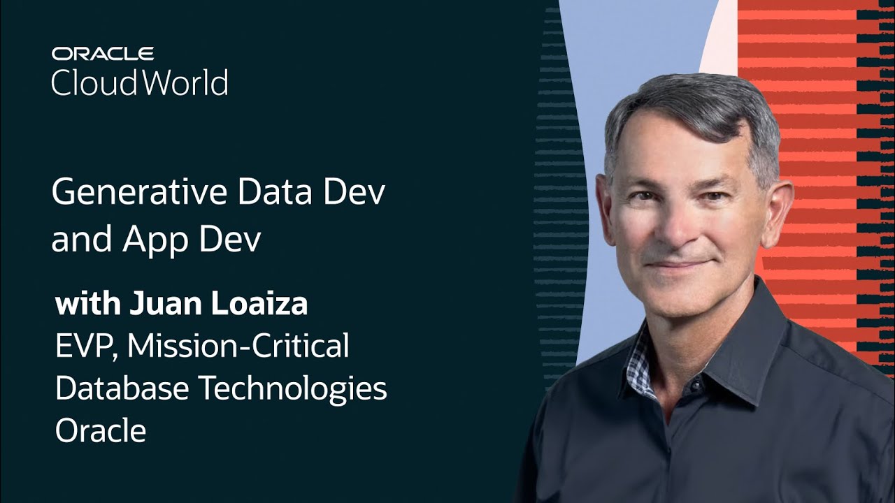 Juan Loaiza Keynote on Generative Data Dev and App Dev: Oracle CloudWorld 2024