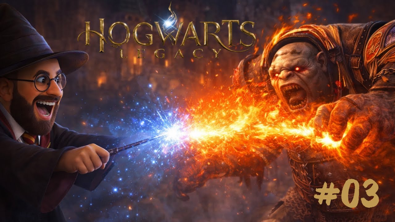 O TRASGO CAIU! 🪄 Minha Primeira Grande Batalha | Hogwarts Legacy #03