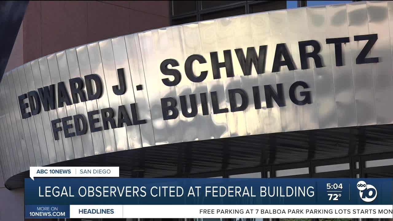 Immigration court observers detained, cited at San Diego federal building