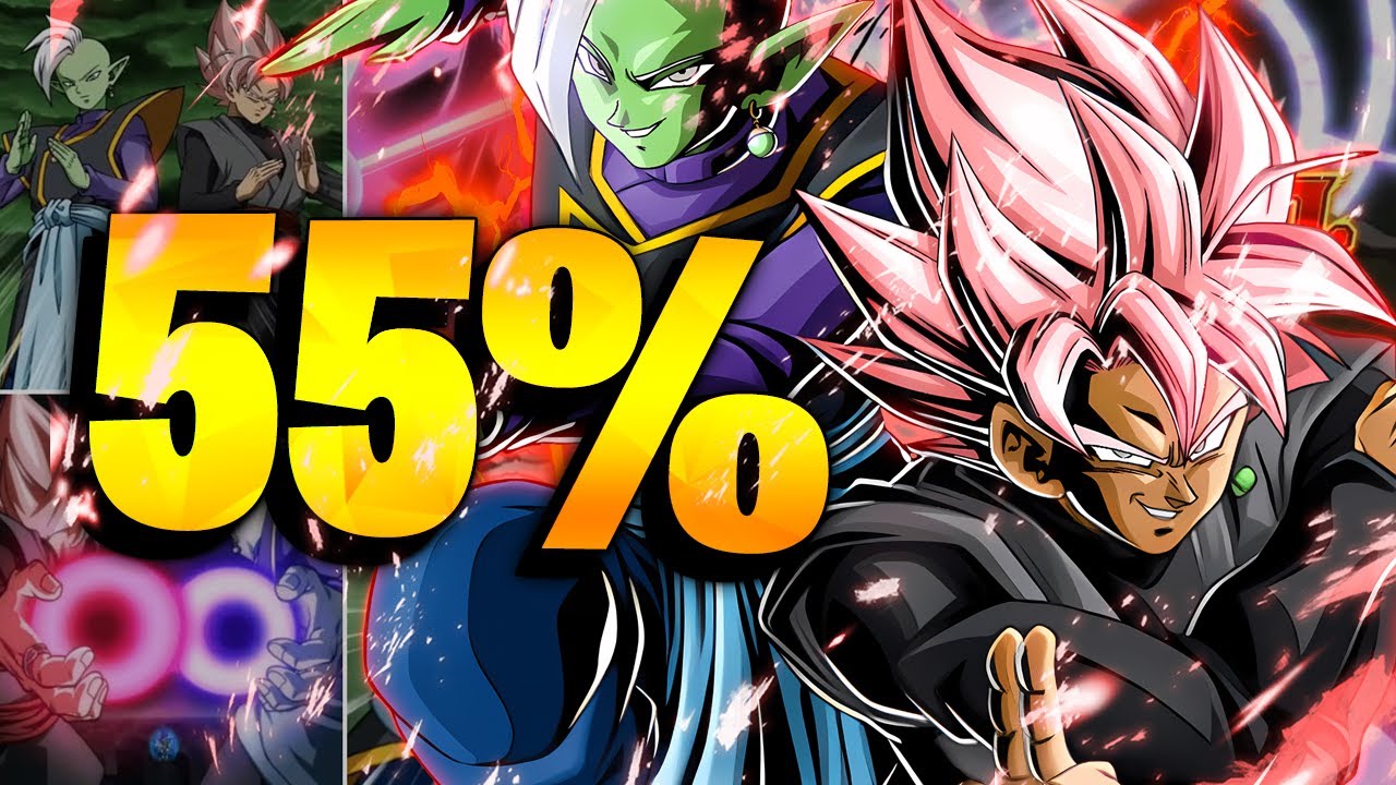 HOW GOOD IS LR ROSE GOKU BLACK + ZAMASU WITHOUT DUPES? 55%! (DBZ: Dokkan Battle)
