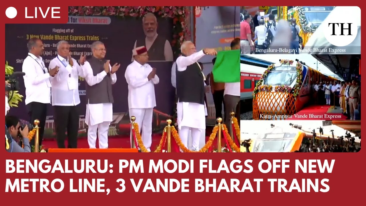 PM Modi inaugurates Bengaluru Metro's Yellow Line and three Vande Bharat trains