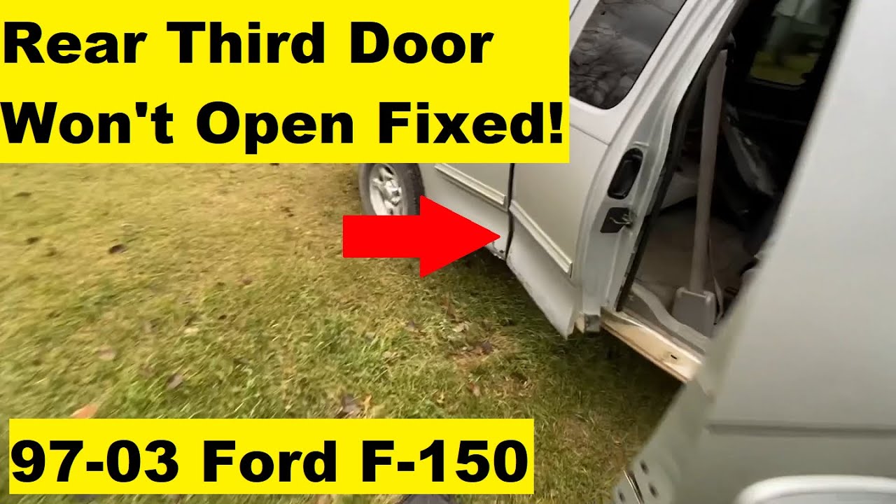Ремонт заклинившей задней третьей двери Ford F150 своими руками 97 98 99 00 01 02 03 1997 1998 19...