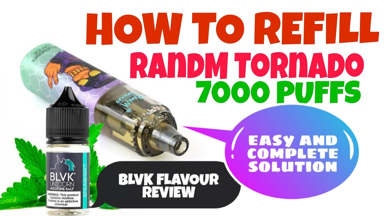 How to Refill RAndM Tornado 7000 puffs vape tank #randmtornado7kpuffs #randmvape #howtorefill