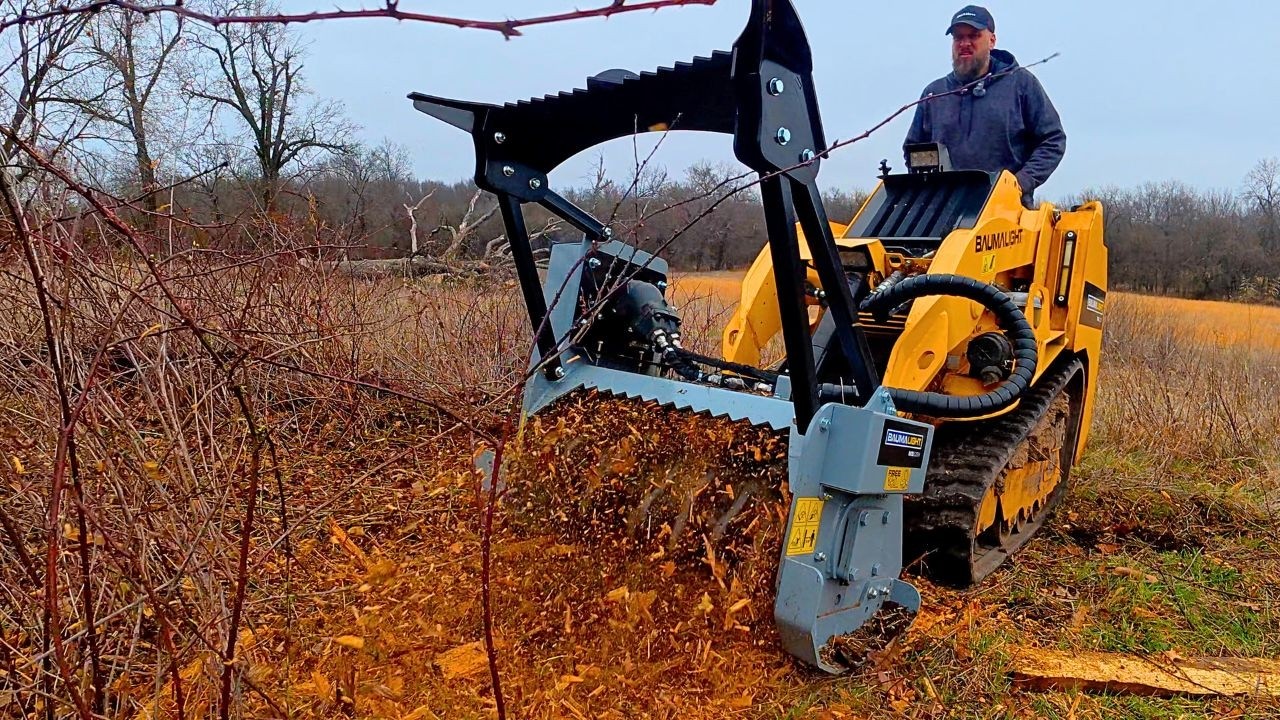 Testing a Forestry Mulcher on a Mini Skid Steer