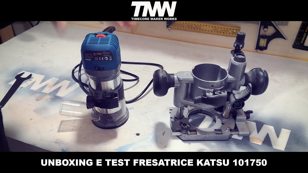 Unboxing e TEST Fresatrice a mano, Rifilatore KATSU 101750