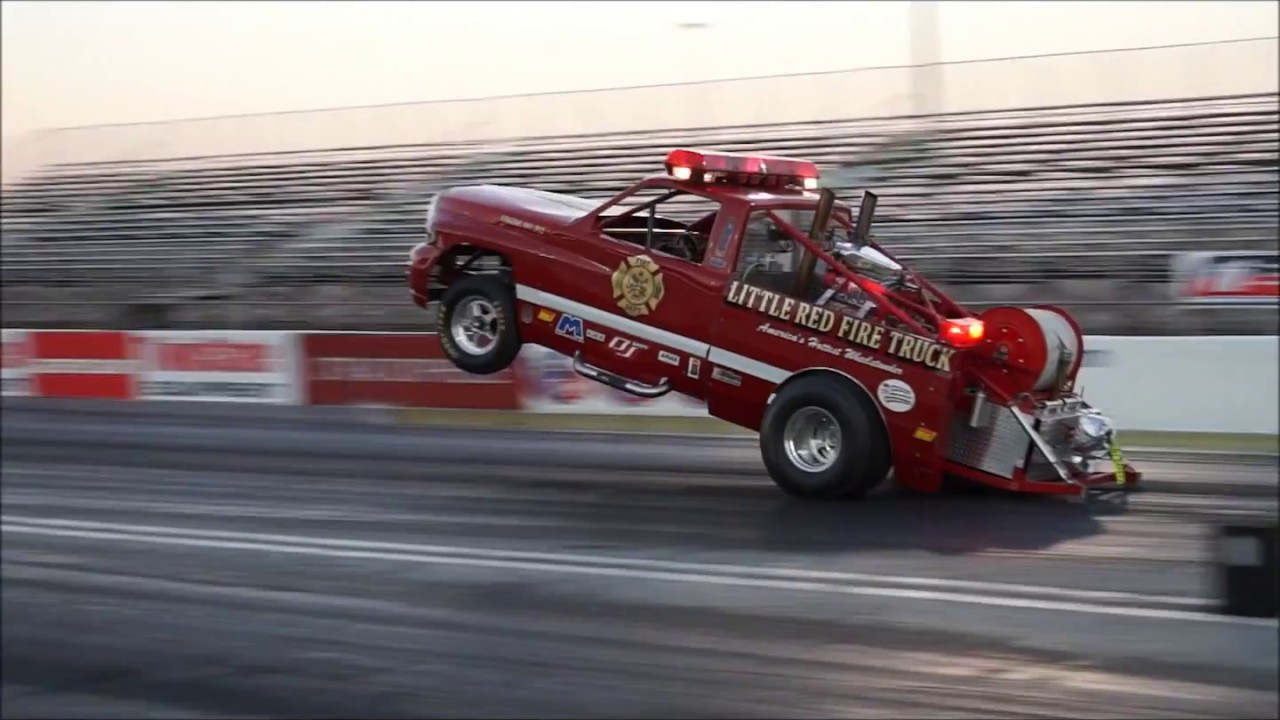 Wheelstander Little Red Fire Truck in Vegas