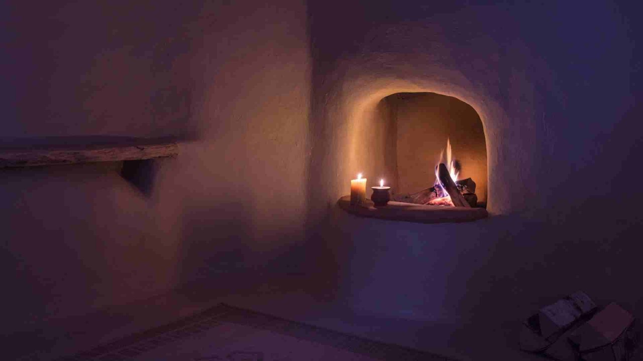 8 Hours Cozy Fireplace Sounds 🔥 Crackling Fire • Dark Room • Sleep, Relax, Study