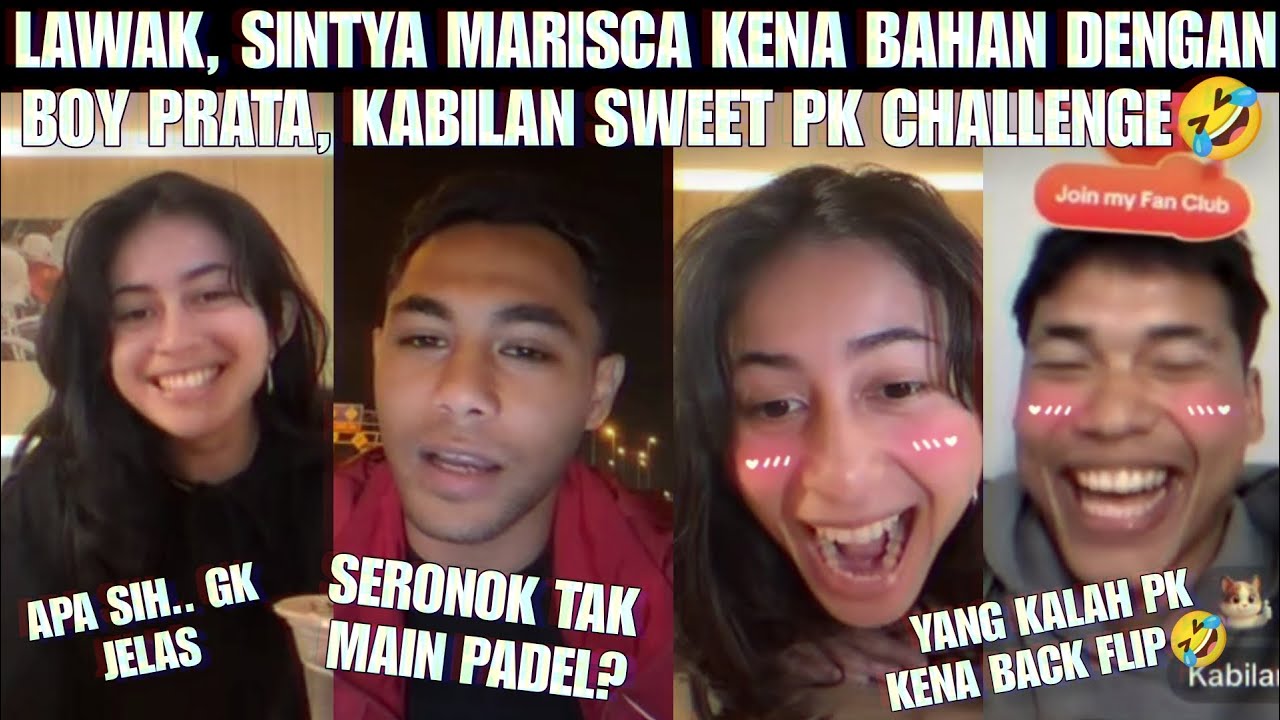 LAWAK, SINTYA MARISCA KENA BAHAN DENGAN BOY PRATA DAN CHALLENGE DENGAN KABILAN